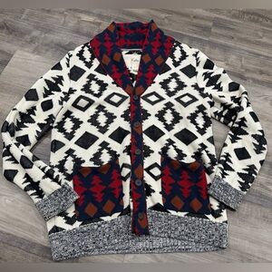 Koto Southwestern Aztec Knit Cardigan Sweater